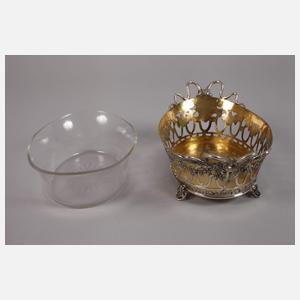 Jardiniere mit Glaseinsatz