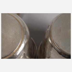 Vier Becher Silber