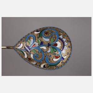Silberlöffel Cloisonné