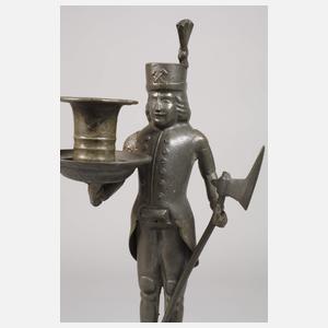 Paar Bergmannsleuchter Zinn