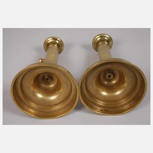 Paar Schiebeleuchter Messing