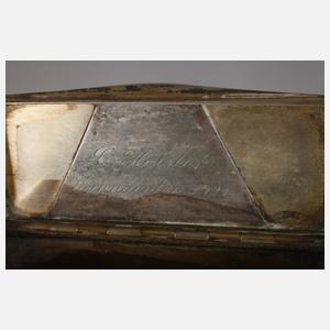 Silber kleine Schatulle Niellotechnik