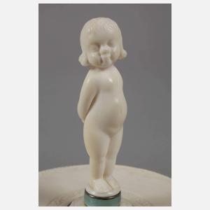 Elfenbeindose mit figürlicher Bekrönung