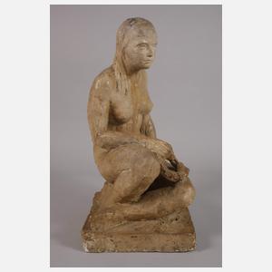 Weiblicher Akt mit Lorbeerkranz