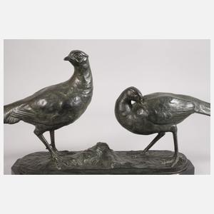 Prof. Otto Poertzel, übergroßes Fasanenpaar