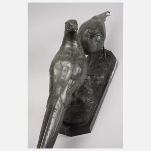 Prof. Otto Poertzel, übergroßes Fasanenpaar