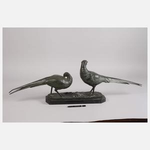 Prof. Otto Poertzel, übergroßes Fasanenpaar