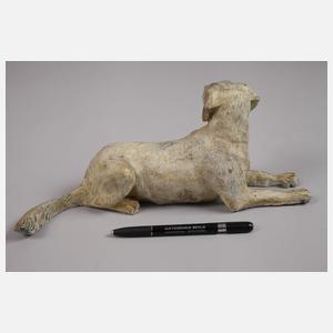 Übergroße Wiener Bronze als Hund
