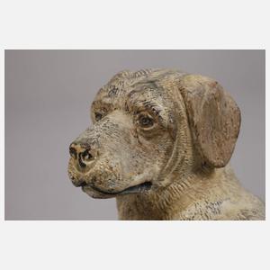 Übergroße Wiener Bronze als Hund