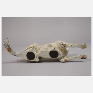 Übergroße Wiener Bronze als Hund