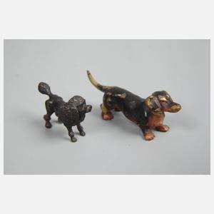 Wiener Bronze vier Tierminiaturen