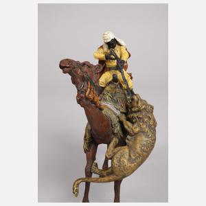 Wiener Bronze Kamelreiter und Löwe
