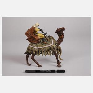 Wiener Bronze Kamelreiter und Löwe