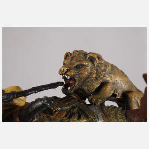 Wiener Bronze Kamelreiter und Löwe
