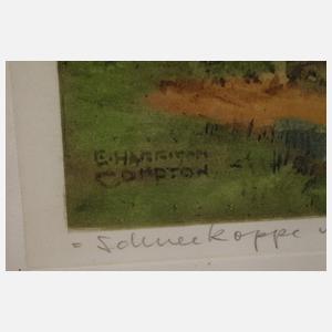 Edward H. Compton, "Schneekoppe vom Kammweg"