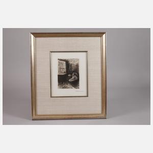 Max Liebermann, "Kind im Wiegenkorb"