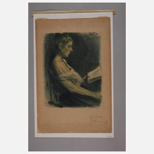 Max Liebermann, "Lesendes Mädchen"