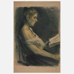 Max Liebermann, "Lesendes Mädchen"