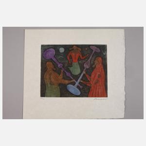 Arik Brauer, "Davids Harfe"