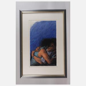 Peter Wever, "Umarmung auf Blau"