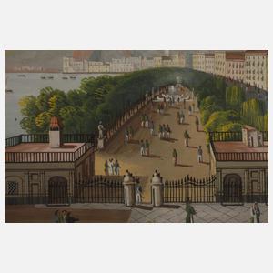 Die Gärten der Villa Reale in Neapel