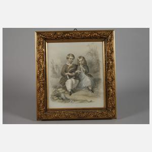 Otto Schneider, Geschwisterpaar mit Hund