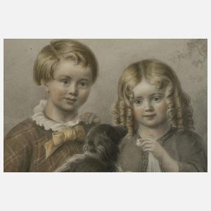 Otto Schneider, Geschwisterpaar mit Hund