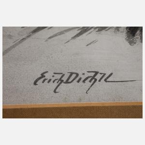 Erich Dichtl, "Wisent im Kampf mit Luchs"