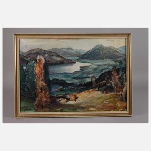 Ludwig Gschosmann, "Tegernsee mit Wallberg"