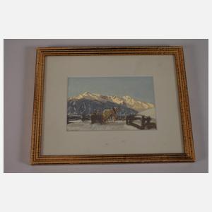 Julius Paul Junghans, Wintertag in den Alpen