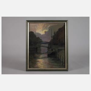 Otto Lambert, Abend am Kanal