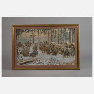 Franz Witt, Soldatenlager am Wald