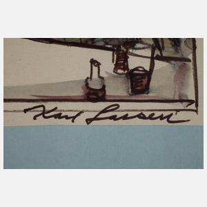 Karl Larsen, Zwei mediterrane Landschaften