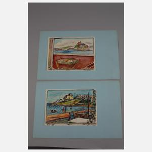 Karl Larsen, Zwei mediterrane Landschaften