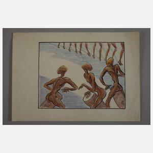 Albrecht Genin, attr., Zwei Tanzszenen