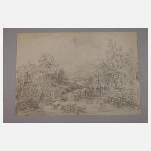 Ernst Hasse, attr., "Das heranziehende Gewitter"