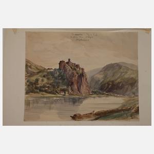 Sophus Ruge, attr., Blick auf den Schreckenstein