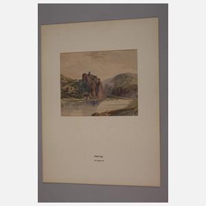 Sophus Ruge, attr., Blick auf den Schreckenstein