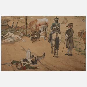 Nach der Völkerschlacht von Leipzig 1813