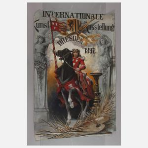 Plakatentwurf Kunstausstellung Dresden 1897