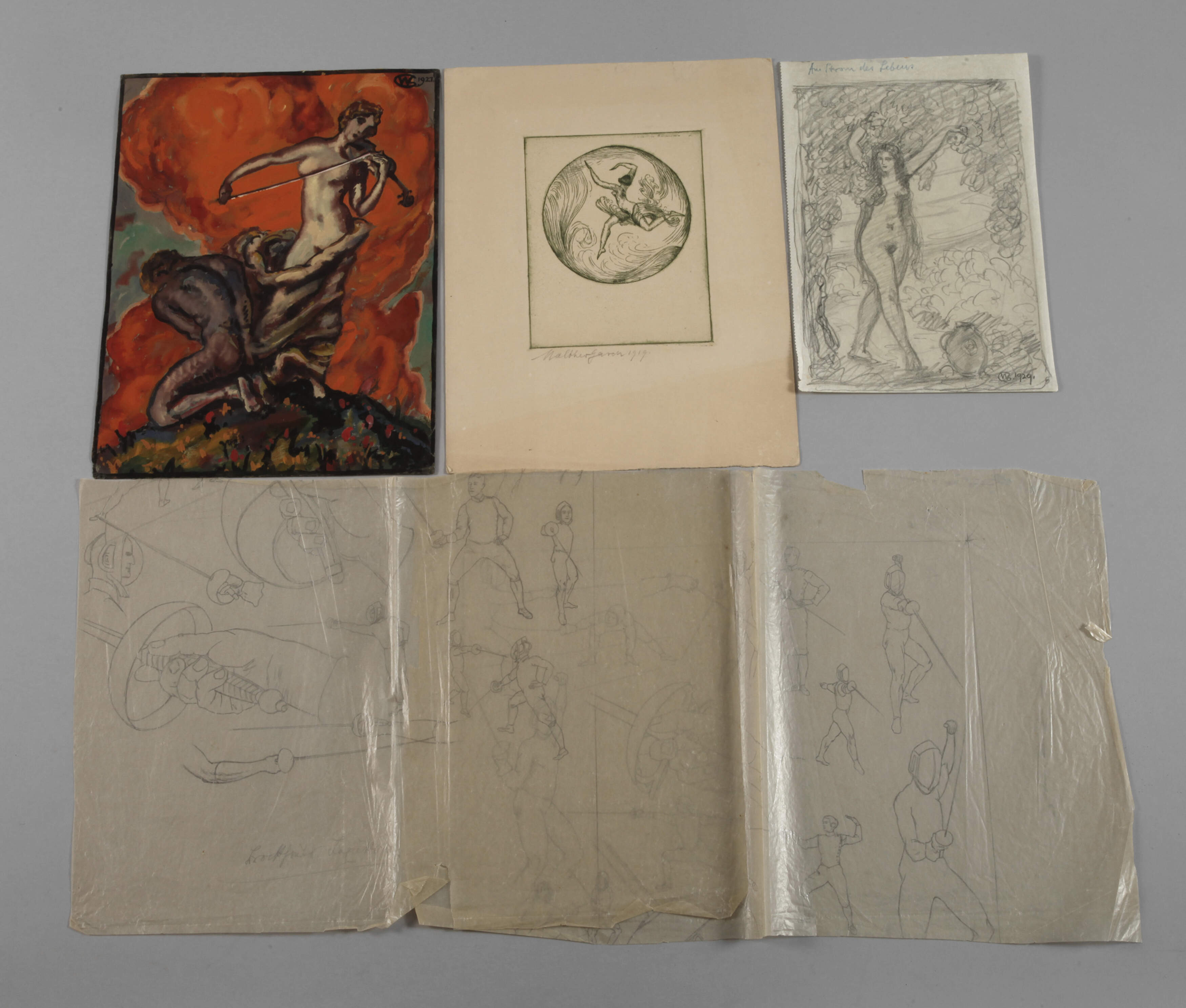 Walther Gasch, Konvolut Arbeiten auf Papier