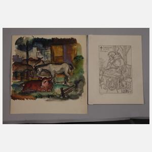 Herbert Hauschild, Konvolut Zeichnungen