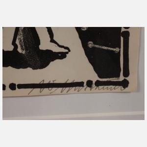 Prof. Wolfgang Mattheuer, Mann mit Blumenstrauß