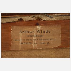 "Waldweg mit hineinreitendem Jäger" nach C. Vroom