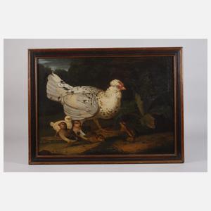 Jacob Samuel Beck, Henne mit Küken