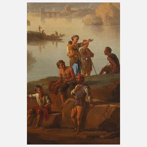 Jacob de Heusch, Italienische Flusslandschaft