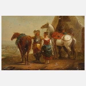 Paar Landsknechtsszenen