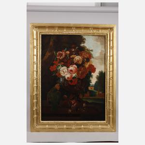 Blumenbukett mit Papagei