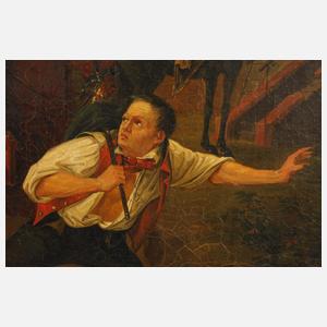 Anton Jahn, attr., Reiterei auf der Landstraße