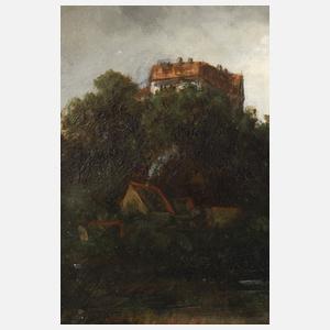 Carl Ernst Morgenstern, attr., Flusslandschaft bei Gewitter